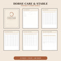 Western Horse Care and Stable Planner printable pages